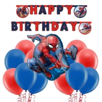 Confezione di decorazioni per feste Spiderman - 22 pezzi