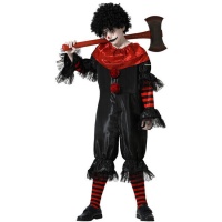 Costume da clown nero e rosso per bambini