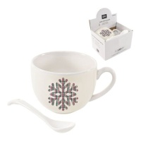 Tazza classica di Natale da 265 ml con cucchiaio - 1 pz.