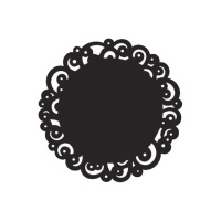 Centrino carta nera tondo 20,3 cm - Wilton - 16 unità