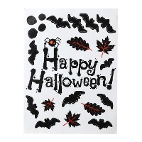 Adesivi di Halloween con silhouette nere - 1 foglio