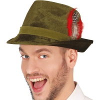 Cappello tirolese classico con piume