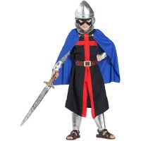 Costume da guerriero medievale con cappuccio per bambini