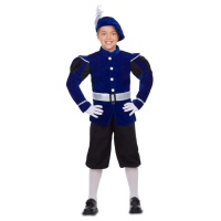 Costume da paggio blu da bambino