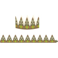 Corona verde e arancione per roscon de Reyes - Dekora - 100 unità