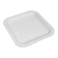Piatti quadrati di cartone bianco 20 cm - 100 pezzi
