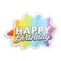 39 x 28 cm 3D Happy Birthday rainbow piñata