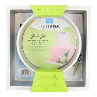 Stampi rotondi e quadrati in alluminio da 20,3 e 25,4 cm x altezza 7,6 cm - PME - 2 unità