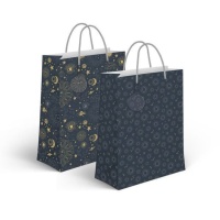 Borsa regalo Constellations blu navy 23 x 18 x 10 cm - 1 pz.