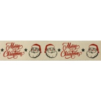 Rotolo nastro per torta con Babbo Natale da 2,5 cm - 1 metro
