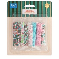 Kit di sprinkles natalizi pastello - PME - 52 g