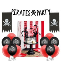Confezione di decorazioni per feste pirata - 25 pezzi