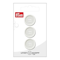 Bottoni bianchi con bordo di 2 cm con quattro fori - Prym - 3 pz.