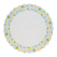 Centrini di carta da 30 cm con margherite - 10 pezzi