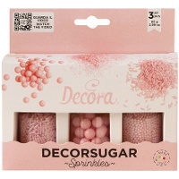 Kit di sprinkles assortiti color rosa perlato - 85 g
