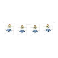 Bandierina del Real Madrid con stemma e scritta Hala Madrid
