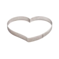 Stampo a cuore microforato in acciaio inox 18 x 16 x 3,5 cm - Decorare