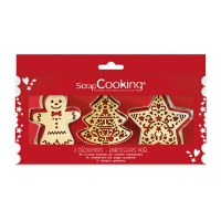 Taglierine natalizie con timbro - Scrapcooking - 3 pz.