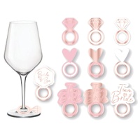 Tazze assortite con marchio Team Bride - 10 pezzi.