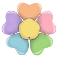 Palloncino a fiore colorato da 79 cm - Grabo