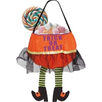 Trick Or Treat Strega Zucca in feltro Cubo 20 cm