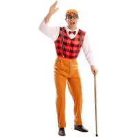 Costume da anziano a quadri per uomo