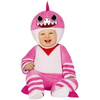 Costume da Baby Shark rosa per neonati