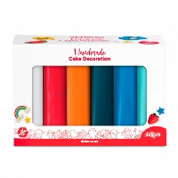 Set di fondant di 6 colori missione spaziale da 600 g - Dekora