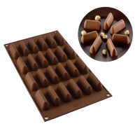 Stampo in silicone per tavolette di cioccolato 17 x 29,5 cm - Silikomart - 24 cavità
