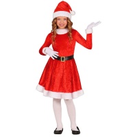 Costume da Babbo Natale con cintura per bambina