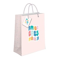 Borsa regalo Amiga eres mágica 32 x 26 x 10 cm - 1 pz.