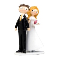 Figura della torta per mano della sposa e dello sposo 21,5 cm