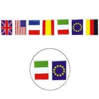Striscione con bandiere internazionali 20 x 30 cm - 50 m
