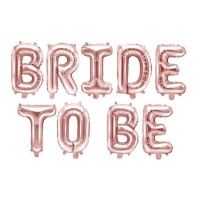 Palloncino scritta Bride to Be rosa dorato da 3,40 m x 35 cm - PartyDeco