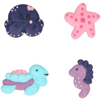 Figure di zucchero a tema marino - 8 pezzi