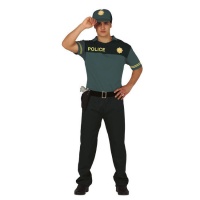 Costume Police verde da uomo