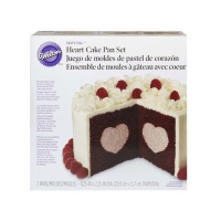 Set di stampi con ripieno a cuore 20,9 x 20,9 x 5,7 cm - Wilton - 2 pezzi