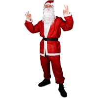 Costume di Babbo Natale con cappello e barba per adulti