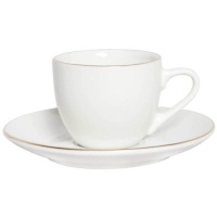 Tazza da caffè da 90 ml con bordo dorato