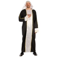 Costume da sceicco bianco e nero per uomo