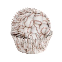 Pirottini cupcake baseball - Wilton - 36 unità