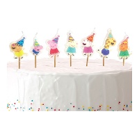 Candele a forma di Peppa Pig da 2,4 a 5,4 cm - 7 pezzi