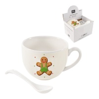 265 ml Tazza dolce di Natale con cucchiaio - 1 pz.