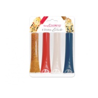 Set di penne per decorazioni natalizie al cioccolato 25 gr - Scrapcooking - 4 unità