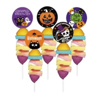Spiedino di marshmallow di Halloween con messaggi assortiti da 45 gr - 1 unità