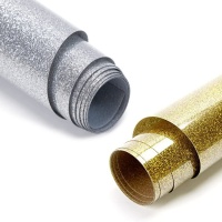 Rotolo Hotmelt Flex per tessuti con glitter 1,22 m