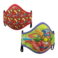 Maschera igienica riutilizzabile SuperThings Rivals di Kaboom - bambino 6/9 anni - 2 unità