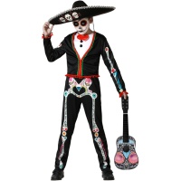 Costume da scheletro Catrina messicana per bambino