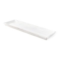 Vassoio decorativo rettangolare decapato bianco 56 cm - DCasa