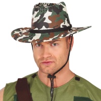 Cappello da cowboy mimetico - 56 cm